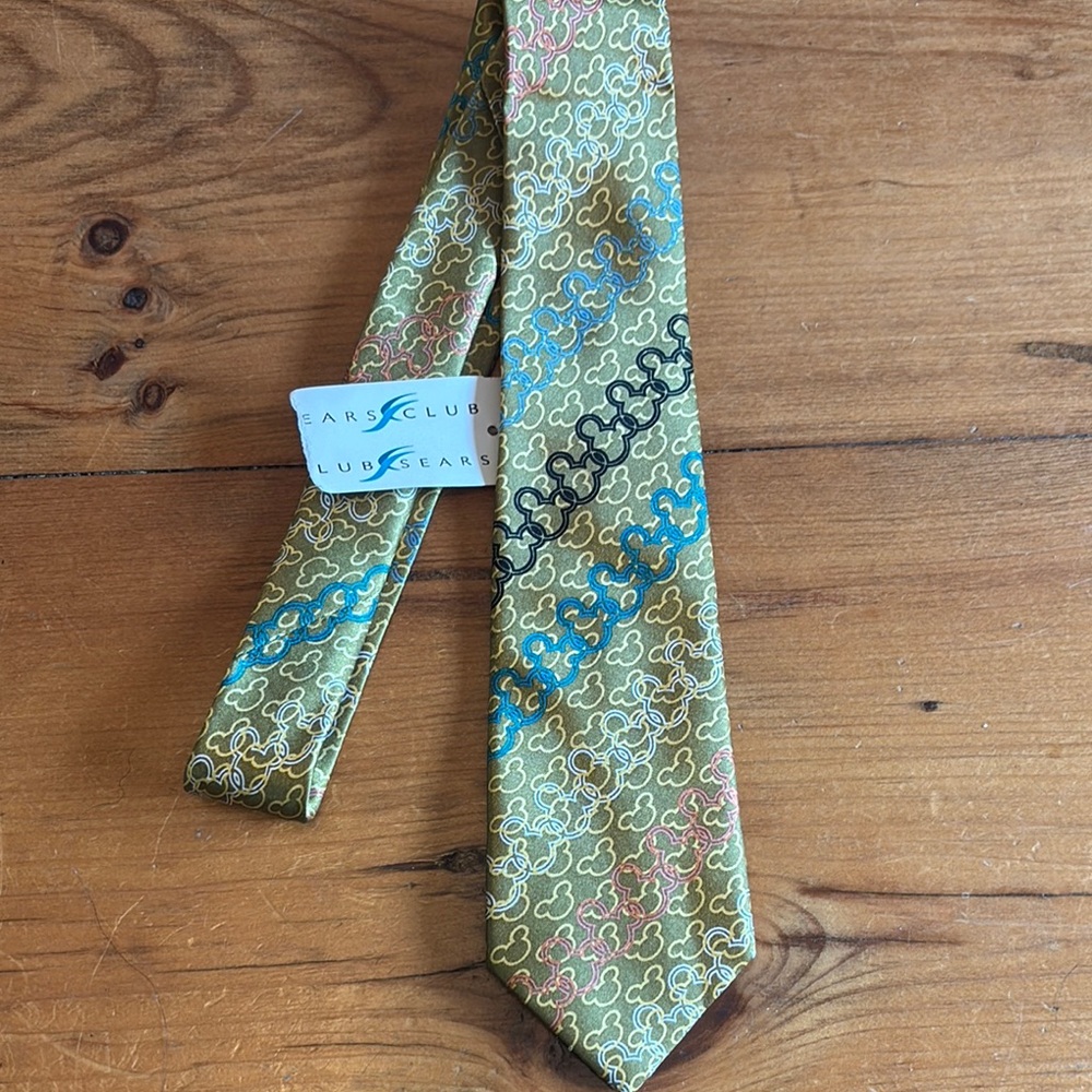 Disney Mickey Mouse NWT from sears Gold and Blue Tie Elegant Accessories
